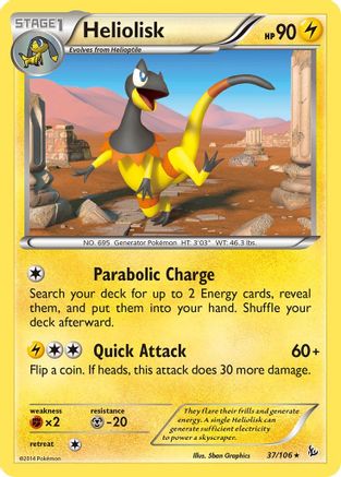 Heliolisk 037 XY Flashfire - Rare