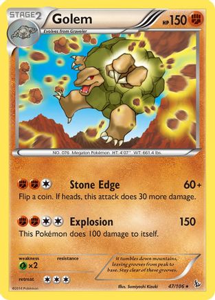 Golem 047 XY Flashfire - Rare