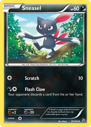 Sneasel (50) (50) 050 - Reverse Holofoil XY Flashfire - Uncommon