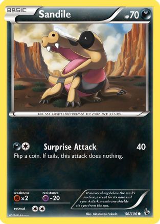Sandile 056 - Reverse Holofoil XY Flashfire - Common