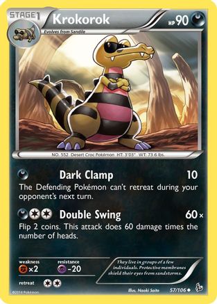 Krokorok 057 - Reverse Holofoil XY Flashfire - Uncommon