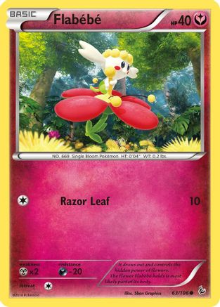 Flabebe (63) (63) 063 - Reverse Holofoil XY Flashfire - Common