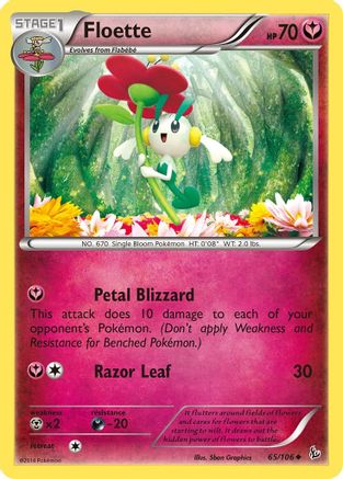 Floette (65) (65) 065 - Reverse Holofoil XY Flashfire - Uncommon