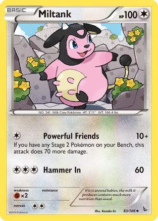 Miltank 083 - Reverse Holofoil XY Flashfire - Uncommon