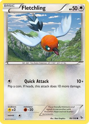 Fletchling 086 - Reverse Holofoil XY Flashfire - Common
