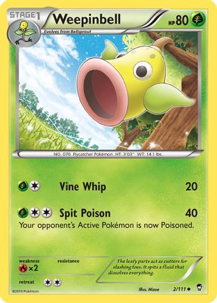 Weepinbell 002 XY Furious Fists - Uncommon