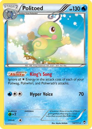 Politoed 018 XY Furious Fists - Rare