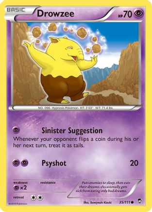 Drowzee 035 - Reverse Holofoil XY Furious Fists - Common