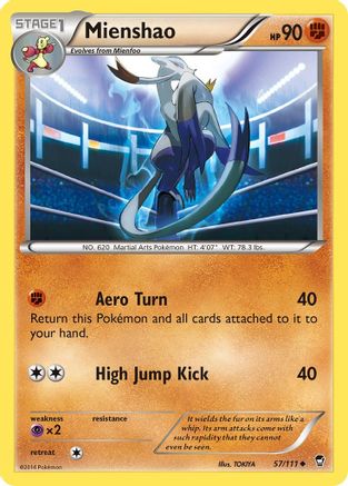 Mienshao 057 XY Furious Fists - Uncommon
