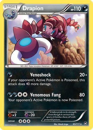 Drapion 065 - Reverse Holofoil XY Furious Fists - Rare