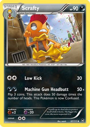 Scrafty 067 XY Furious Fists - Uncommon