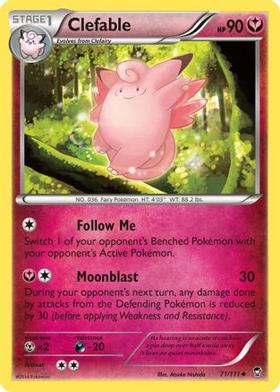 Clefable 071 XY Furious Fists - Uncommon