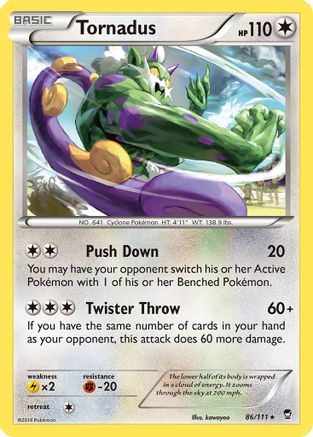 Tornadus 086 XY Furious Fists - Rare