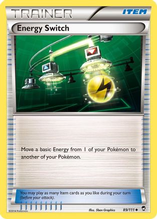 Energy Switch 089 - Reverse Holofoil XY Furious Fists - Uncommon