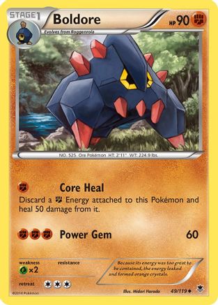 Boldore - Reverse Holofoil XY Phantom Forces - Uncommon