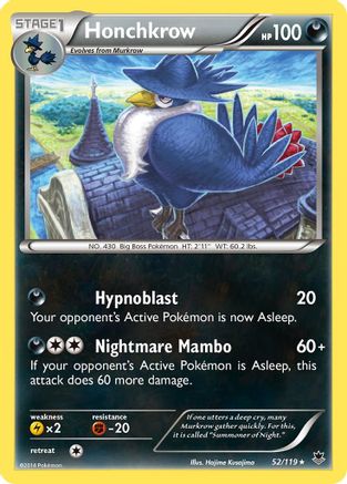 Honchkrow - Reverse Holofoil XY Phantom Forces - Rare