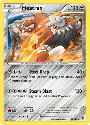 Heatran - Holofoil XY Phantom Forces - Holo Rare