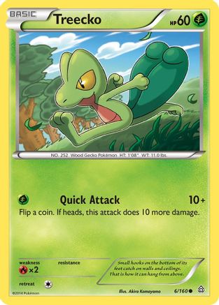 Treecko 006 - Reverse Holofoil XY Primal Clash - Common