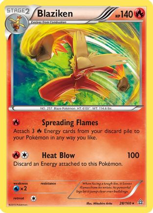 Blaziken - Reverse Holofoil XY Primal Clash - Holo Rare