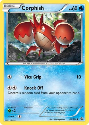 Corphish - Reverse Holofoil XY Primal Clash - Common