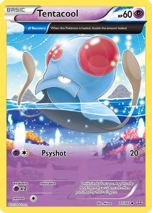 Tentacool (Alpha) 071 - Reverse Holofoil XY Primal Clash - Uncommon