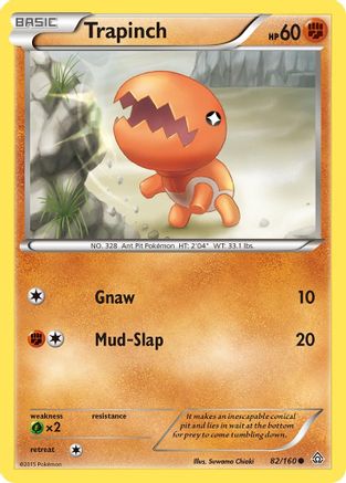 Trapinch 082 - Reverse Holofoil XY Primal Clash - Common