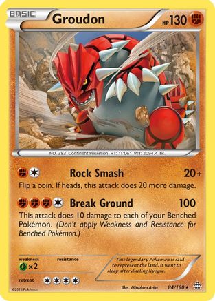 Groudon 084 - Reverse Holofoil XY Primal Clash - Rare
