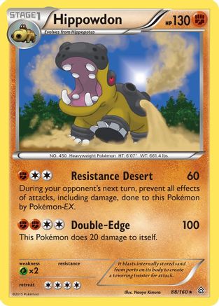 Hippowdon - Reverse Holofoil XY Primal Clash - Holo Rare
