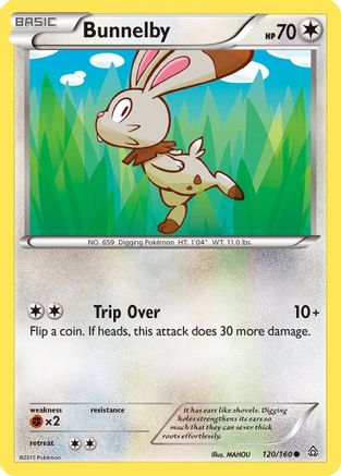 Bunnelby 120 - Reverse Holofoil XY Primal Clash - Common