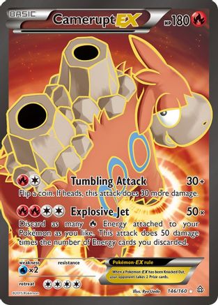 Camerupt EX (146 Full Art) - Holofoil XY Primal Clash - Ultra Rare