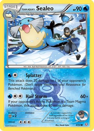 Team Aqua's Sealeo 004 - Reverse Holofoil Double Crisis - Common