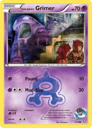Team Aqua's Grimer 007 - Reverse Holofoil Double Crisis - Common