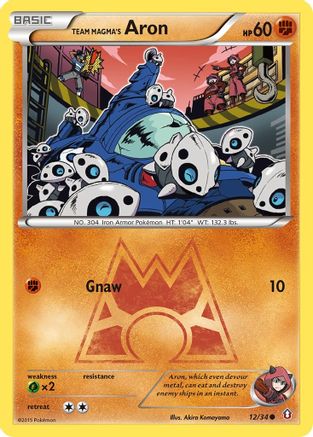 Team Magma's Aron 012 - Reverse Holofoil Double Crisis - Common