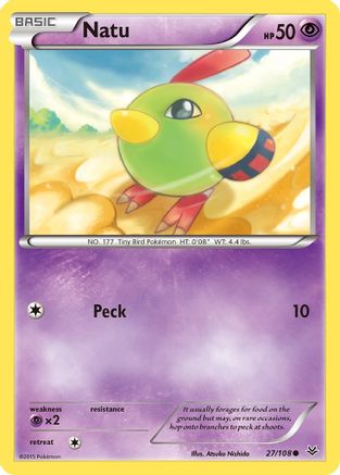 Natu (27) (27) 027 - Reverse Holofoil XY Roaring Skies - Common