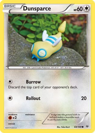 Dunsparce 068 - Reverse Holofoil XY Roaring Skies - Common