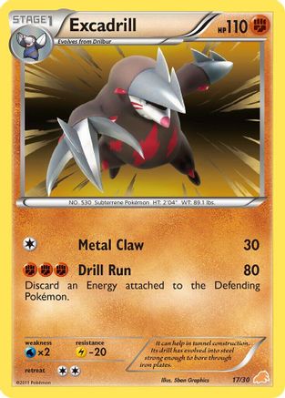 Excadrill (#17 Non-Holo) BW Trainer Kit Excadrill & Zoroark - Common