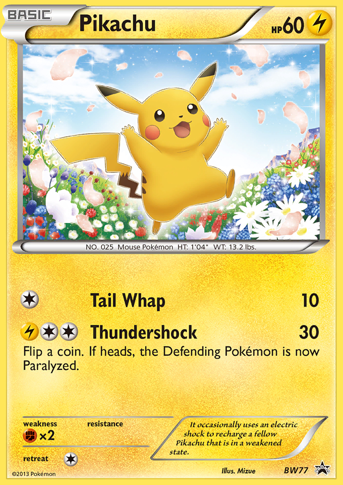 Pikachu BW77 BW Black Star Promos - Promo