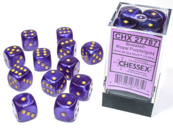 Chessex: Borealis 12D6 Royal Purple / Gold