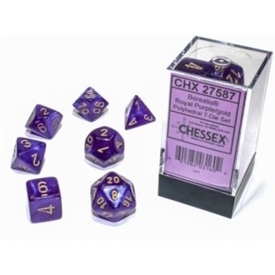 Chessex: Borealis Polyhedral Royal Purple/Gold