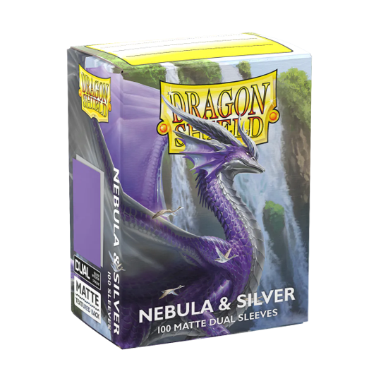 DRAGON SHIELD SLEEVES DUAL MATTE NEBULA AND SILVER 100