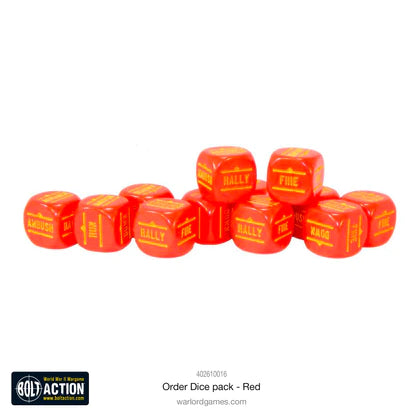 Bolt Action: Order Dice - Red