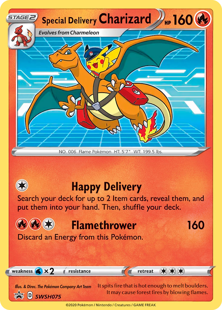 Special Delivery Charizard SWSH075 SWSH Black Star Promos - Promo