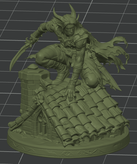 Tiefling Rogue, Male Abyssal
