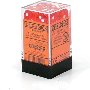 Chessex: Translucent 12d6 Orange/White