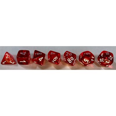 Chessex: Translucent Polyhedral Red/White