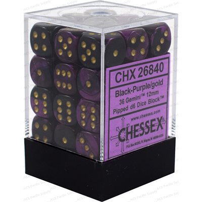 Chessex: Black-Purple/gold