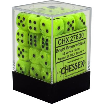 Chessex: Bright Green/black