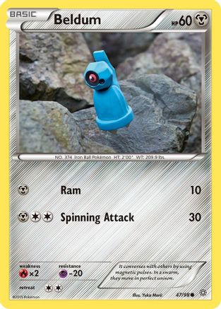 Beldum 047  - Reverse Holofoil XY  Ancient Origins - Common