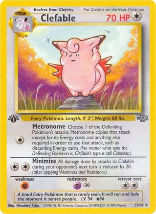 Clefable (17) (17) 017  - 1st Edition Jungle - Rare