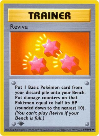 Revive 089/102  - 1st Edition Base Set Shadowless - Uncommon